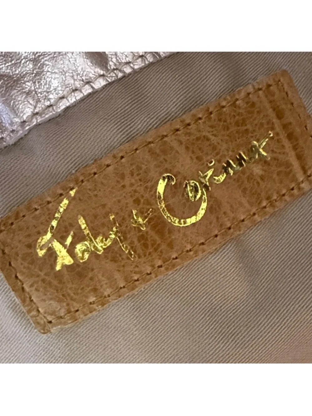 Foley + Corinna Metallic Gold Leather Shoulder Bag - Picture 13 of 15